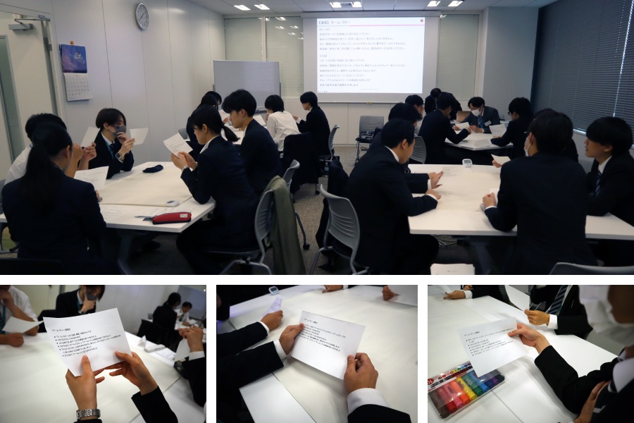 ＜それぞれの手に異なる情報が書かれたカード＞