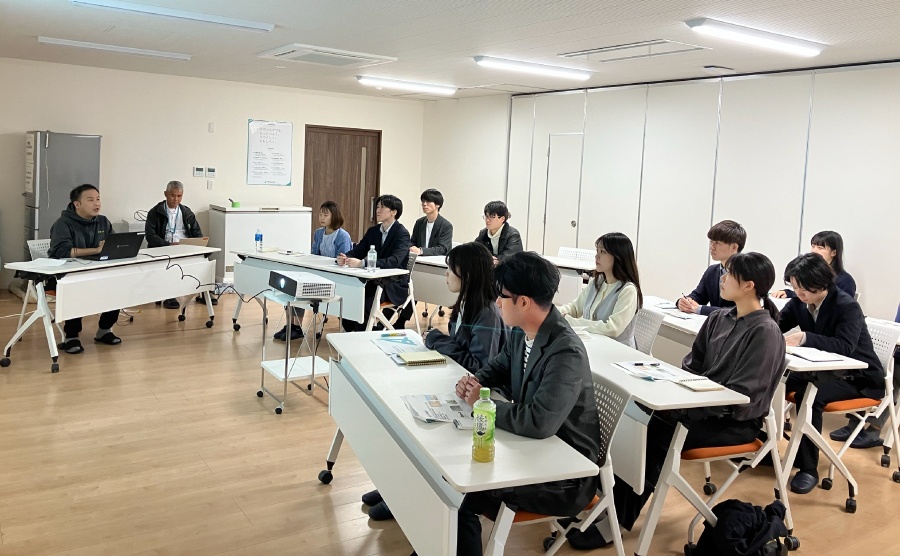 ＜ 幸満つる 野蒜農園では社員の個性を尊重し、やりがいを持ち笑顔で活躍できる職場づくりを大切にしていると説明がありました ＞