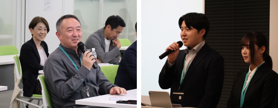 ＜ 役員や本部長の質問、感想、アドバイスから新入社員への期待が感じられます ＞