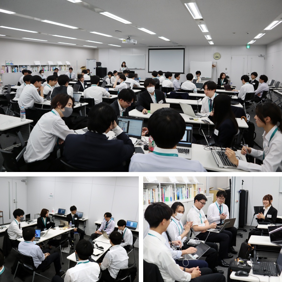 ＜残り少ない新人研修の時間は顔を合わせた対話で有意義に過ごしました＞
