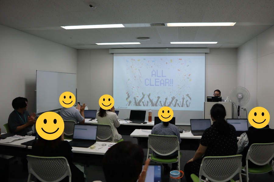<エラーもありましたが、すべての工程をクリア!思わず拍手がわきます>