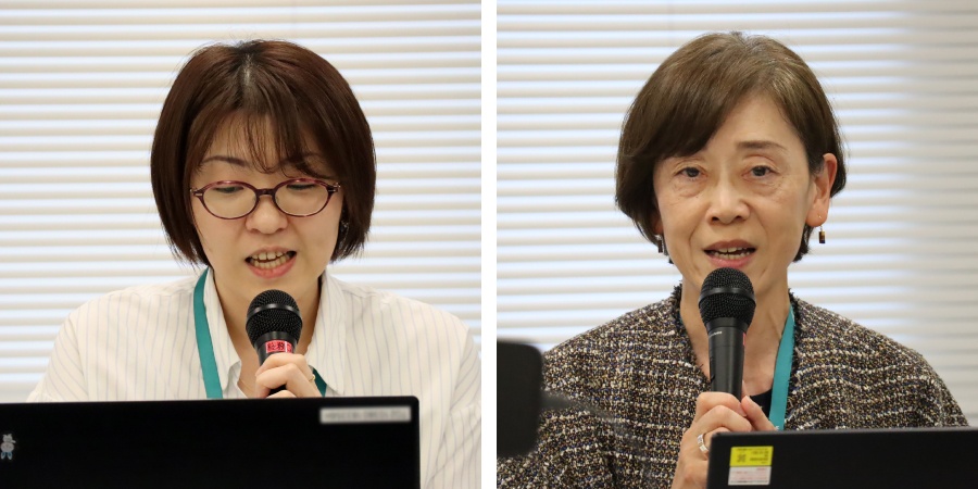 ＜左：人事部 中村より開催説明／右：人事・法務統括本部 副統括本部長 永島より開催目的を共有＞