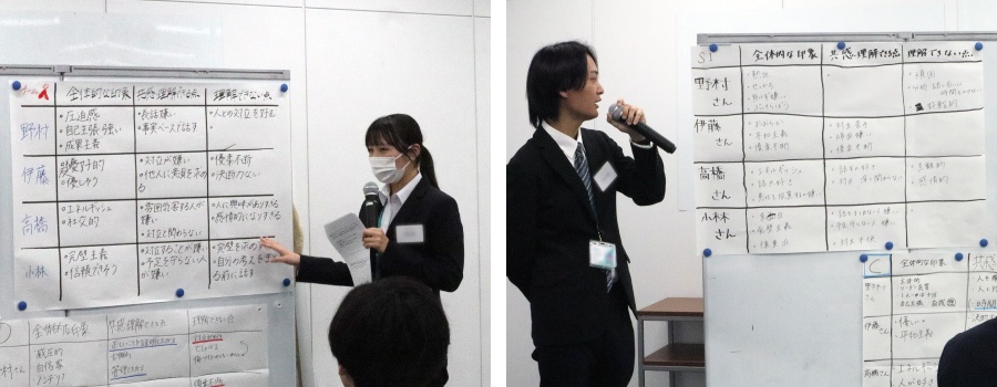 ＜チームの代表者が発表を行いました＞