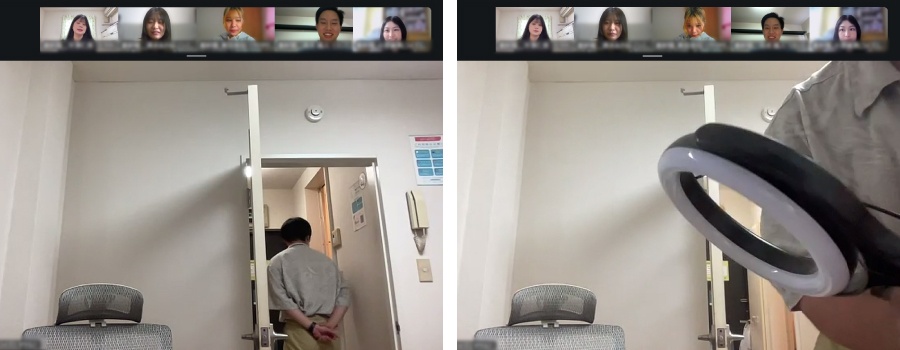 ＜ 「ら」で始まるものを探して部屋をうろうろ。「あった！ライト～！」 ＞